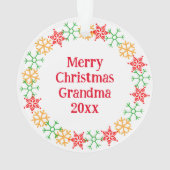 旧ファッションドクリスマスヴィンテージ赤トラック オーナメント (裏面)