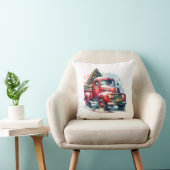 旧ファッションドクリスマスヴィンテージ赤トラック クッション (椅子)