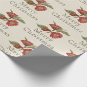 旧ファッションドクリスマス赤と緑 ラッピングペーパー (角)