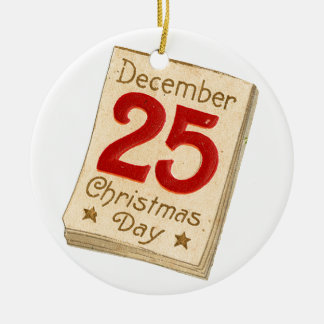 旧ファッションドクリスマス、12月25日 セラミックオーナメント