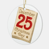 旧ファッションドクリスマス、12月25日 セラミックオーナメント (左)
