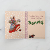 旧ファッションドショッピンググリーティングカード シーズンカード (内部)