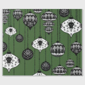 旧ファッションドスカルオーナメント包装紙 ラッピングペーパー (フラット)