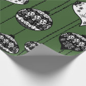 旧ファッションドスカルオーナメント包装紙 ラッピングペーパー (角)