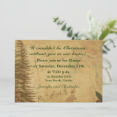 旧ファッションドデザインクリスマスディナー 招待状 (スタンド正面)
