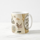 旧ファッションドデザインビクトリアン時代のシール コーヒーマグカップ (正面右)