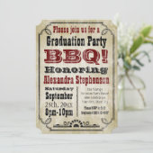 旧ファッションドヴィンテージBBQ卒業パーティー 招待状 (スタンド正面)