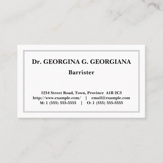 旧ファッションド型クラシック 名刺 (正面)