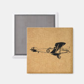 旧ファッションド機美術ヴィンテージ飛行機 マグネット (正面/裏面)
