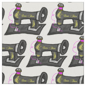 旧ファッションド裁縫機械印刷布 ファブリック (クローズアップ)