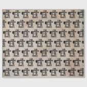 旧ファッションド裁縫機 ラッピングペーパー (フラット)