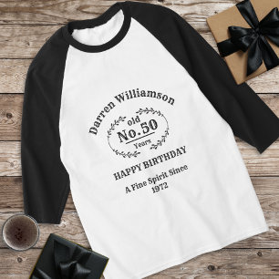 旧ファッションド誕生日 Tシャツ