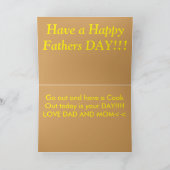 旧ファーム機器の父の日グリーティングカード カード (内部)