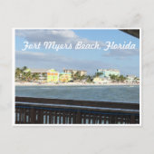 旧フォートマイヤーズビーチ、フロリダの桟橋からの写真 ポストカード (正面)