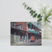 旧フランスの四半期コーヒー配送カート ポストカード (スタンド正面)