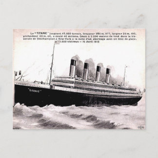 旧フランスの葉書 – Le "Titanic" ポストカード