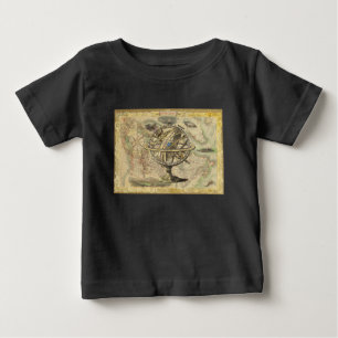 旧ブリティッシュ・アメリカ極熊のコンパスの地図を探索 ベビーTシャツ