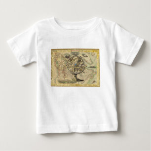 旧ブリティッシュ・アメリカ極熊のコンパスの地図を探索 ベビーTシャツ