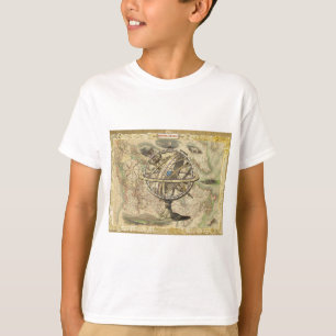 旧ブリティッシュ・アメリカ極熊のコンパスの地図を探索 Tシャツ