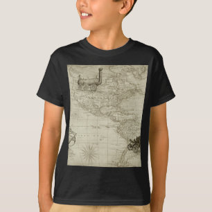 旧ブリティッシュ・アメリカ極熊のコンパスの地図を探索 Tシャツ