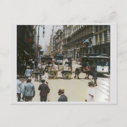 旧ブロードウェイ通りシーン1904ニューヨーク ポストカード (正面)