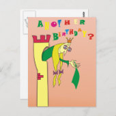 旧プリンセスインタワーおもしろい誕生日はがき ポストカード (正面/裏面)