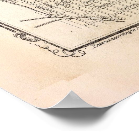 旧ペンシルバニア州と諸都市の地図（1874年） ポスター (角)