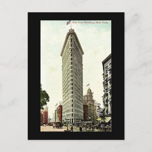 旧ポストカードニューヨークシティフラットアイアン建物 ポストカード (正面)