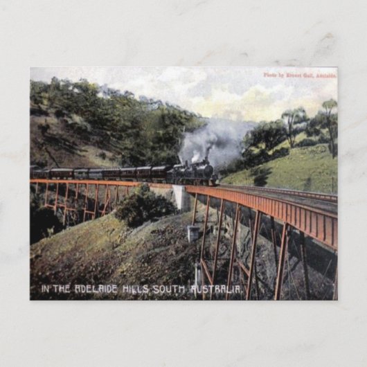 旧ポストカード – アデレードヒルズ(南オーストラリア) ポストカード (正面)