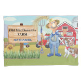 旧マクドナルドのE-I-E-I-E-I-Oファームモノグラム 枕カバー (正面右)