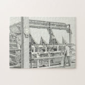 旧マシンとオペレータのイラストレーションパズル ジグソーパズル (横)