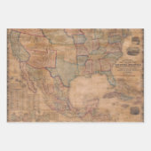 旧マップフラットシートラッピング紙ギフトラップ ラッピングペーパーシート (正面)