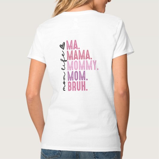 旧ママ、いまママライフ Tシャツ (裏面)