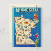 旧ミシガン地図はがき ポストカード (正面/裏面)