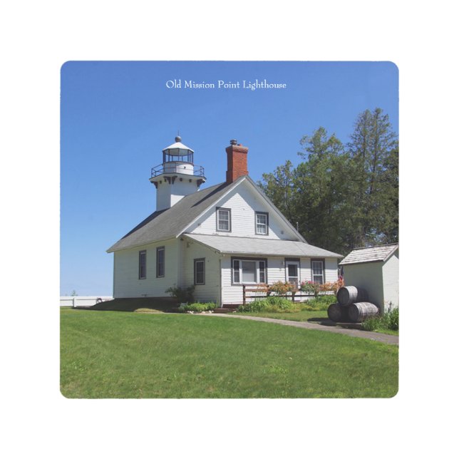 旧ミッションポイントライトハウスメタルウォールアート メタルプリント (正面)