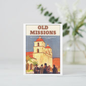 旧ミッション、ミッション・サンタバーバラ ポストカード (スタンド正面)