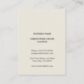 旧ミニマル白エレガントモノグラム相談員 名刺 (裏面)