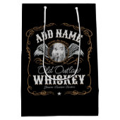 旧ムーンシャイン ウイスキーラベル 写真を追加 家族名 ミディアムペーパーバッグ (裏面)