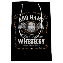 旧ムーンシャイン ウイスキーラベル 家族名を追加 ミディアムペーパーバッグ