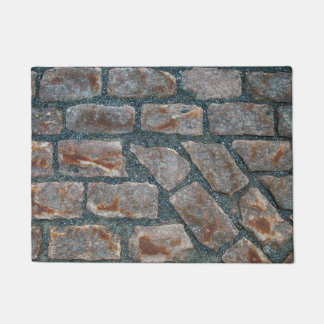 旧モントリオールドアマットの古代の赤レンガの歩道 ドアマット