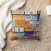 旧ライセンスプレート クッション (ブランケット)