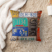 旧ライセンスプレート クッション (ブランケット)