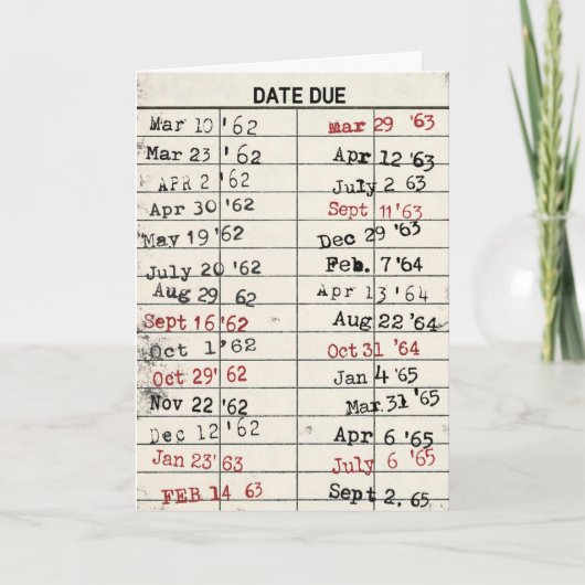 旧ライブラリ誕生日 カード (正面)