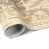 旧リッチモンドからペテルブルクVA南北戦争地図（1864年） ラッピングペーパー (ロールコーナー)