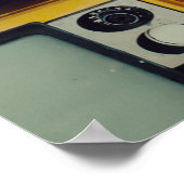 旧レトロテレビ空白の画面 ポスター (角)