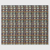 旧レトロテレビ空白の画面 ラッピングペーパー (フラット)