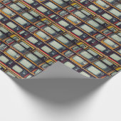 旧レトロテレビ空白の画面 ラッピングペーパー (角)