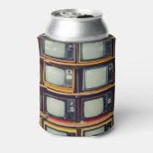 旧レトロテレビ空白の画面 缶クーラー (缶裏面)