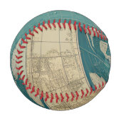 旧ヴィンテージの世界地図(CalisC) 野球ボール (正面左)