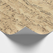 旧ヴィンテージアンティークミュージックシート–5 ラッピングペーパー (角)